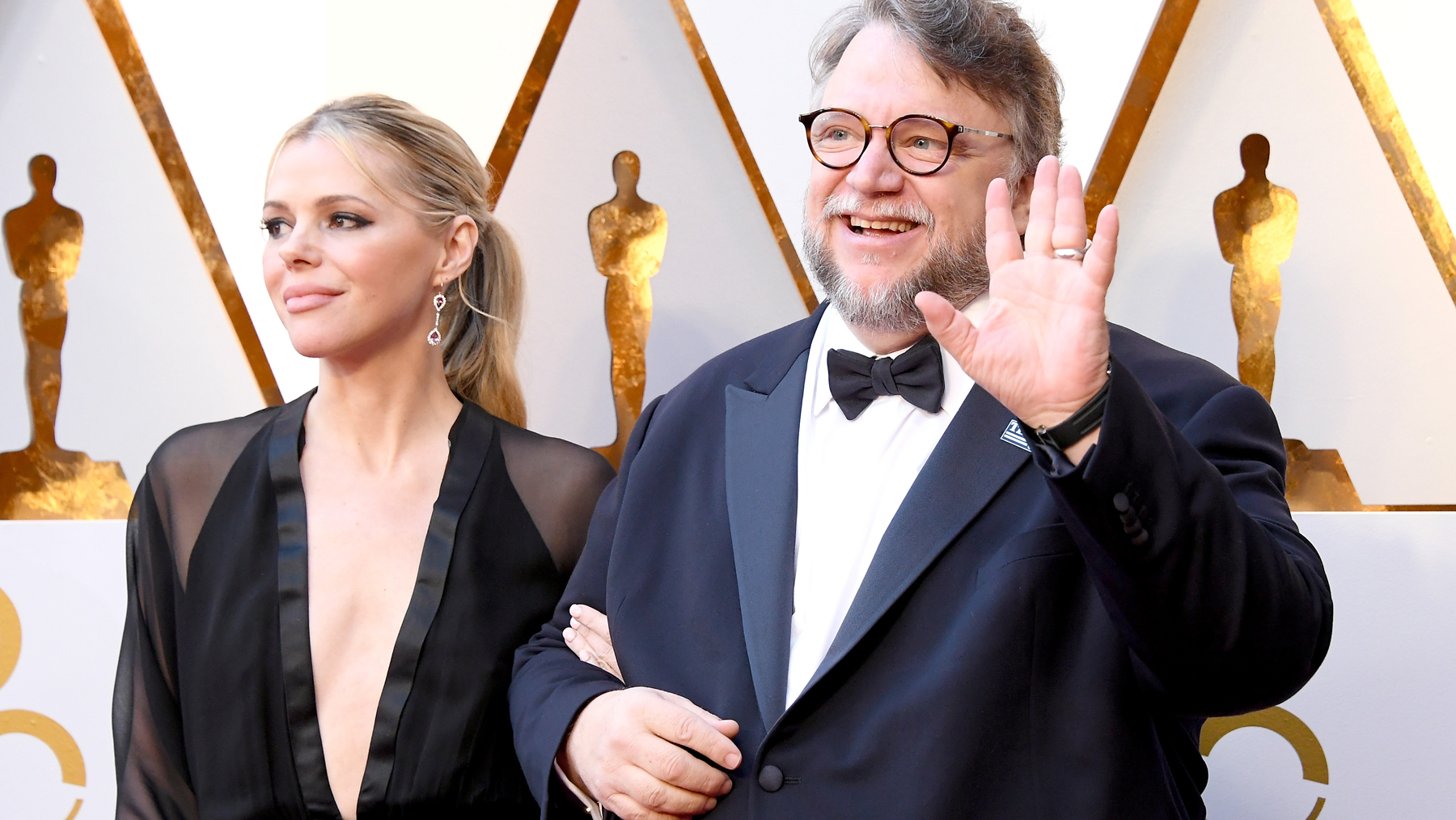 HOLLYWOOD, CA - MARCH 04: Kim Morgan and Guillermo del Toro attend the 90th Annual Academy Awards at Hollywood & Highland Center on March 4, 2018 in Hollywood, California. (Photo by Steve Granitz/WireImage)