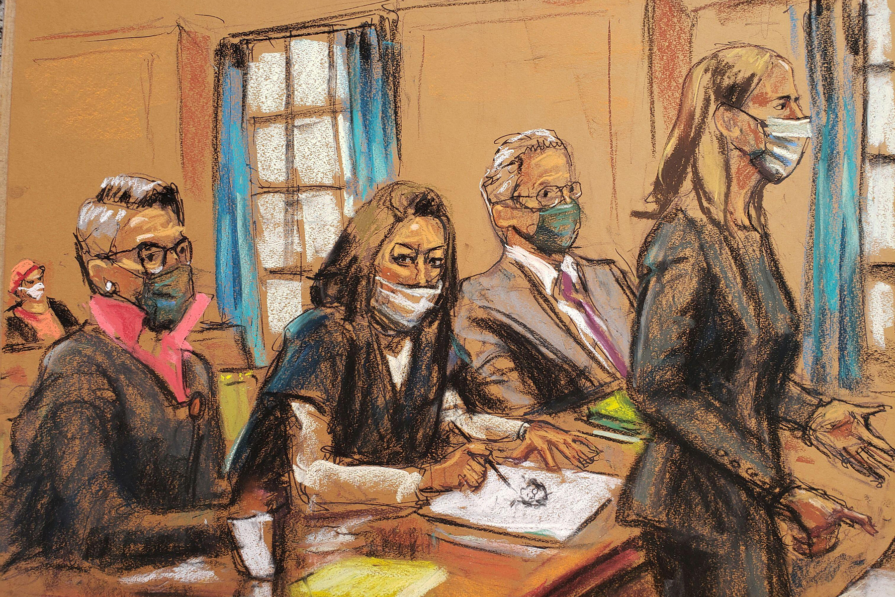 ‘She Is Posing for Me’: What a Courtroom Sketch Artist Sees in Ghislaine Maxwell
